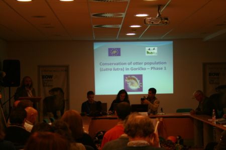 Predstavitev projekta na Evropski konferenci o evrazijski vidri v Moravskih toplicah (2008).