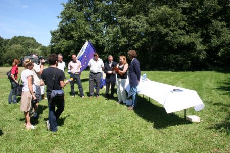 Na otvoritvi centra.